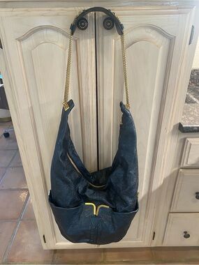 Chloé Milton Hobo Blue Leather Shoulder Bag